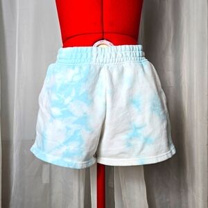 Fabletics XS Blue White Tiedye Lounge Shorts
